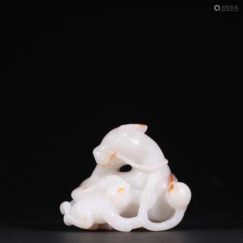 Hetian jade the lad play cattle carvings.Specification: high...