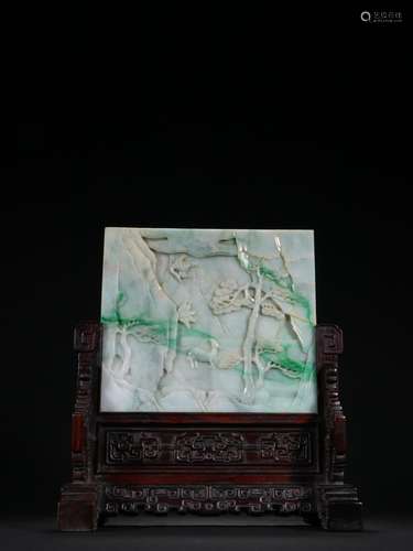 The old stories of jade plaque.Specification: jade 15 cm lon...