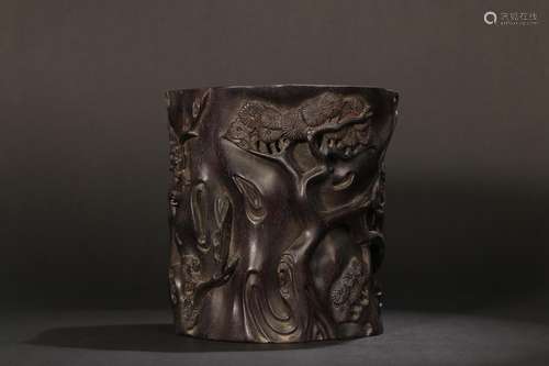 "Four brush pot - rosewood" poetic age"Specif...