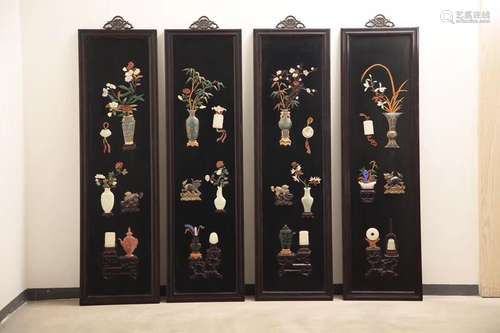 rosewood treasure four screenSize: 119 * 34 * 26 ㎝Bar screen...