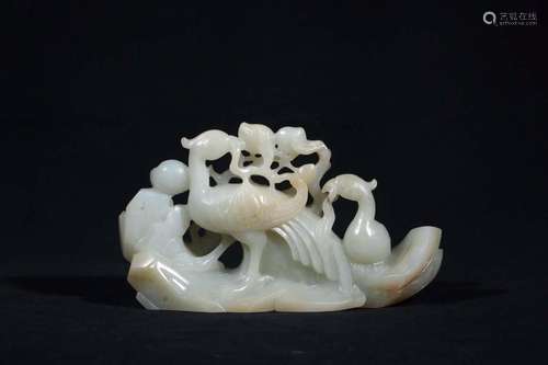 "Four real talent grain chessboard hetian jade seed mak...