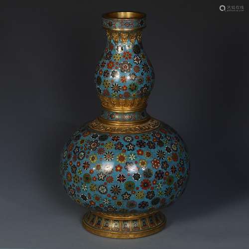 The decorative pattern, "" wire inlay enamel gourd...