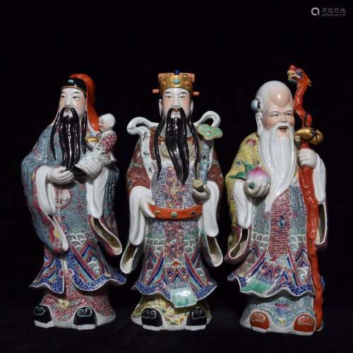 Fujian guildhall fu lu shou samsung statue42 x16Furnishing a...