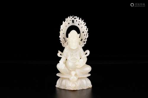 , hotan jade huang mammon's statueSize: 11 * 9 * 21 cm w...