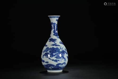 , "" blue and white YunLongWen okho spring bottleS...