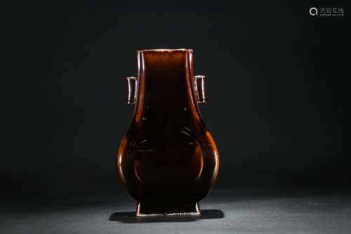 , "" sauce glaze vase with a double penetrationSiz...