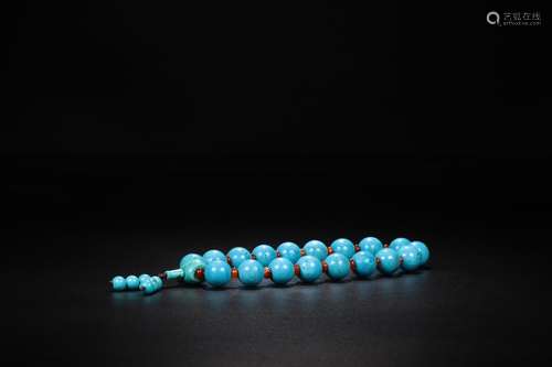 , turquoise hand round bead stringSize: 1.9 x1.9 cm and weig...