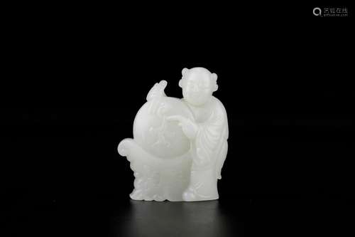 , hotan jade the lad drumsSize: 6 * 2 * 7 cm weight: 111 gA ...