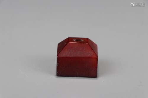 Four side seal: hetian jade2.2 cm long and 2 cm wide, 1.8 cm...