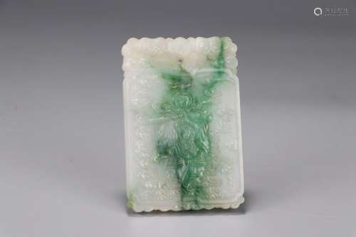 : jade carvings WeiTuo sakyamuni listed6.4 cm long, 4.3 cm w...