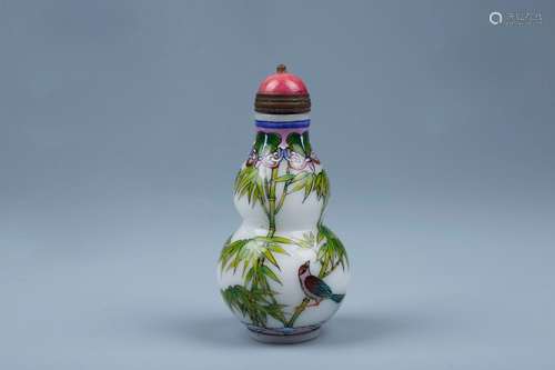 Glass snuff bottle gourd typeSpecification: width 3.5 * 3.5 ...