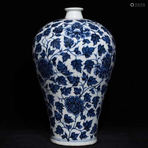 Blue and white flower grain mei bottles around branches x17....