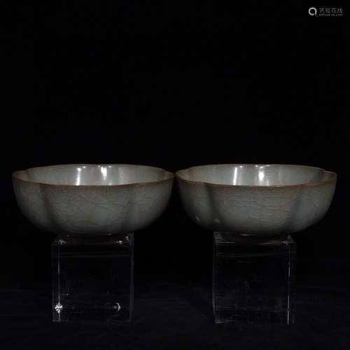 Official porcelain flower mouth bowl 7 x16. 6