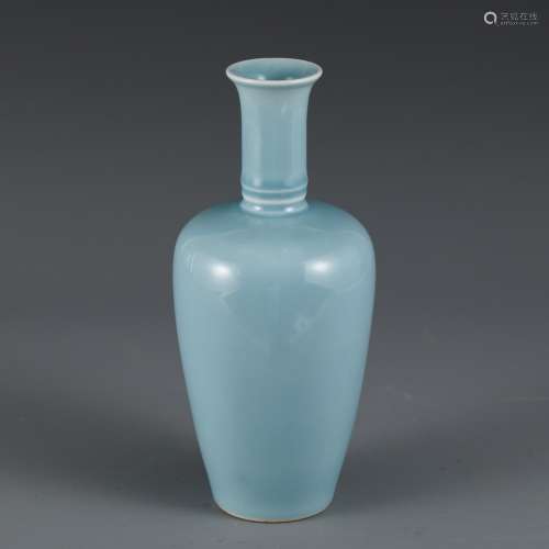 , blue glaze vase24 9.5 cm in diameter size, high weighs 710...