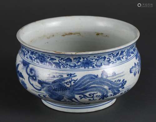 , furthermore, blue and white phoenix furnaceSize, 13.5 diam...