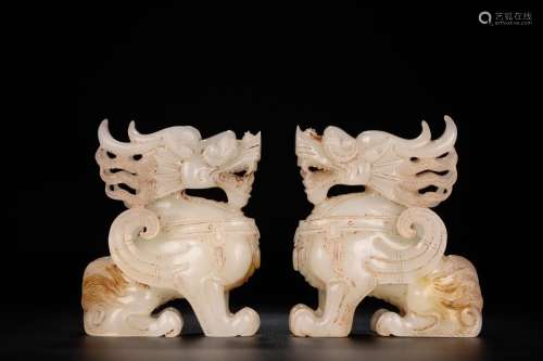 And hetian jade longnu furnishing articles of a coupleSize: ...