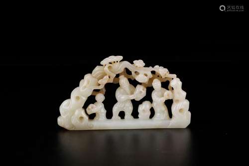 Hotan white jade fairy if furnishing articlesSize: 13.5 * 2....