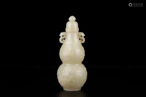 Hetian jade, "" many children bottle gourdSize: 22...