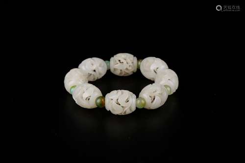 , hotan jade hand engraved look volume grass grain seriesSiz...