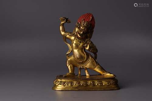 Black king kong stands resemble: copper and goldLong 14 cm h...