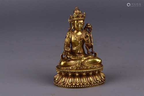 : copper and gold guanyin caveLong and 5.5 cm wide and 4.2 c...