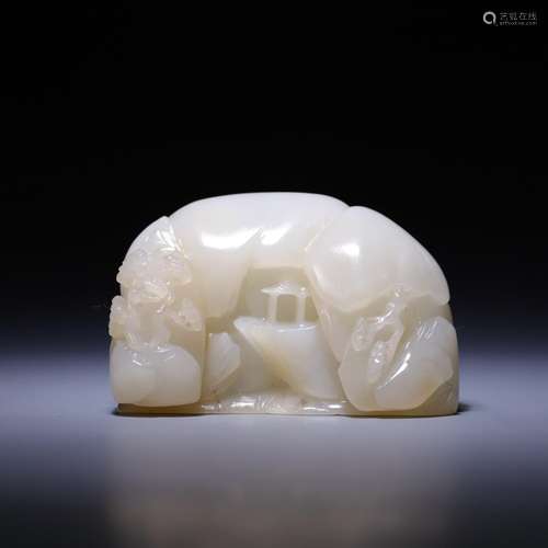 Hetian jade, a castle in the songshan dashanzi, size: 9.0 * ...