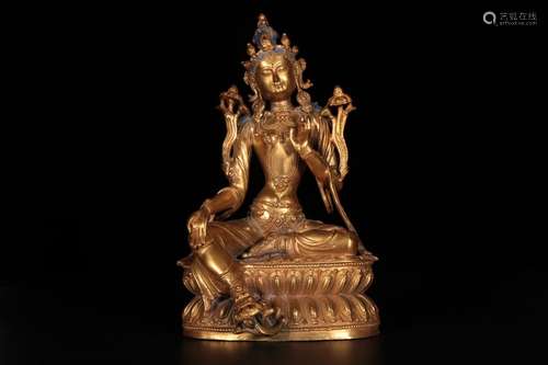 , copper green tara's statueSize: 14 cm high 26.5 wide w...