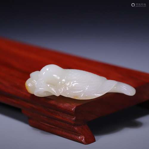 , hetian jade magpie, size: 6.0 * * * * 3.2 1.8 cm, 29.3 g!