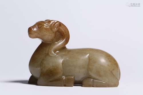 : hetian jade lying sheep furnishing articlesLong and 7.5 CM...