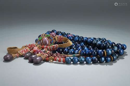 Court beads: courtly lapis 108 seedsSize: the bead width 1.5...