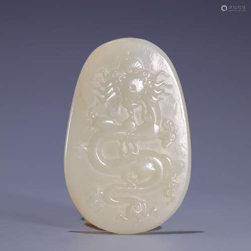 , hetian jade dragon grain, size: 9.9 * * * * 6.7 0.9 cm, we...