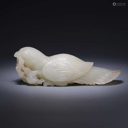 Hetian jade magpie bit pomegranate furnishing articles, size...