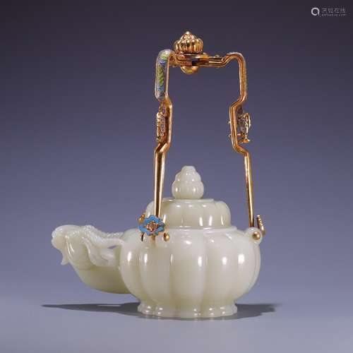 , hotan YuYang heads girder pot, size: 23 18 * * * * 12 cm a...