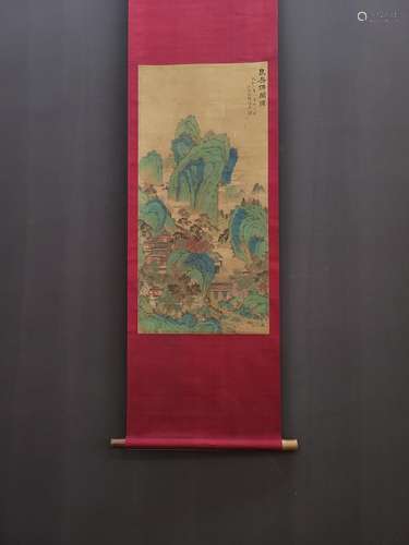 Generation later silk scroll gen yue XianGe figure painting ...