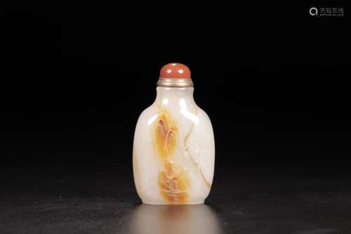 , candy agate live lines snuff bottlesSize: 4.2 * 2 * 7.5 cm...