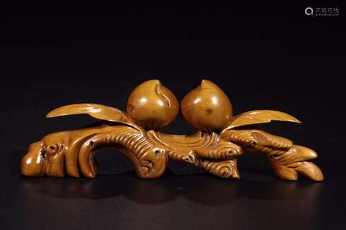 Boxwood peach furnishing articlesSize: 18 cm long 3 cm high ...