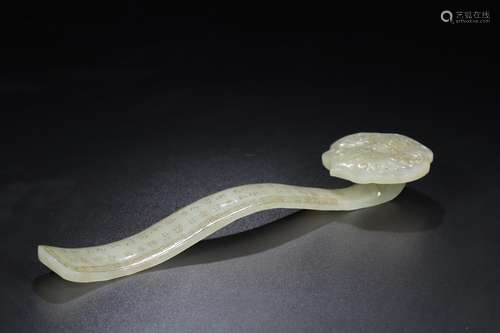 A: hetian jade live poetry ruyi furnishing articlesSize: 28....