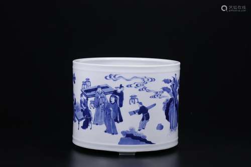 Blue and white cross, set brush potSize: 15 diameter 18.5 cm...