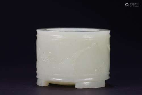 Hetian jade small censer, and exquisite shape, fruity and cl...