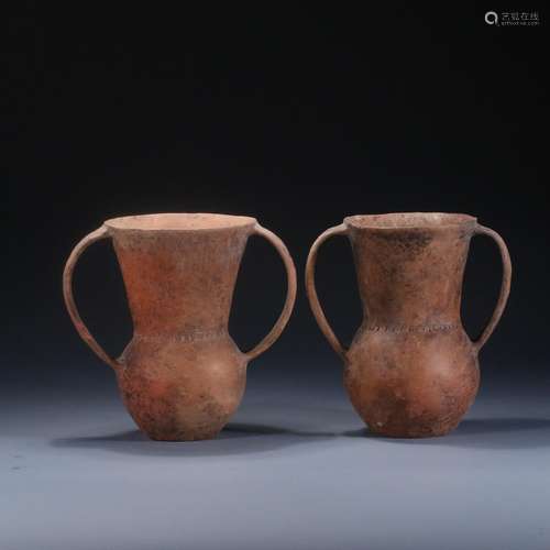 Ma's ears pottery kiln pair, beautiful shape, ear closel...