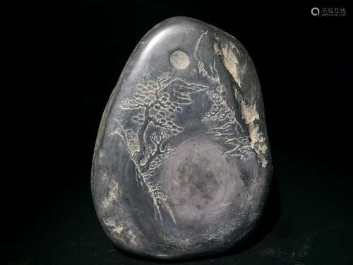 Four guangdong province: moon reflected windThe inkstone tak...