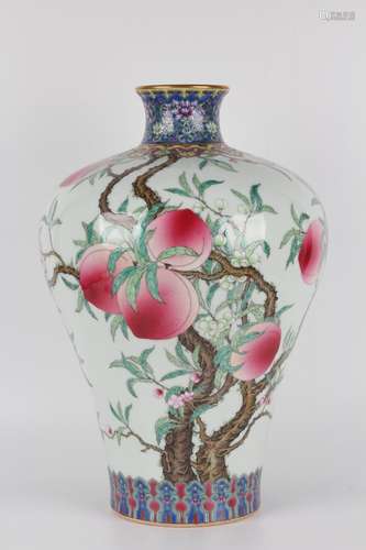 9 peach plum bottle - pastel flowersHighly 39 cm, diameter 8...