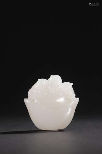 Money - hotan white jade seed makings "three rat" ...