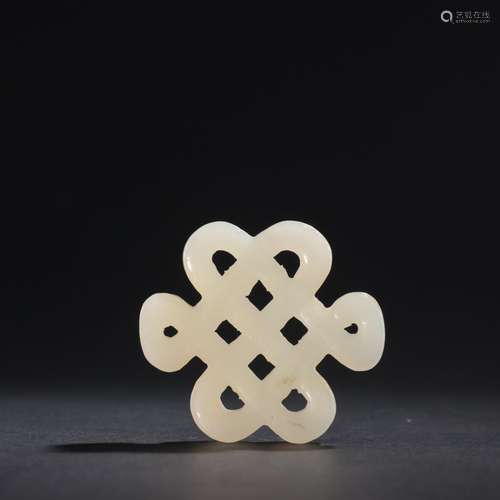 Hetian jade knot hanged peaceSpecification: 5.2 cm high 4.7 ...