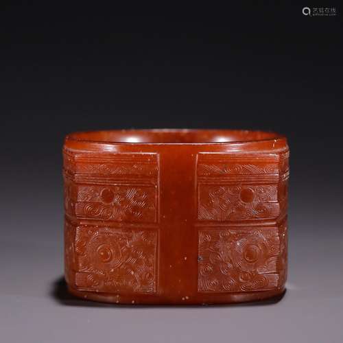 Ancient jade beast, jade congSpecification: high 4.1 6 inner...