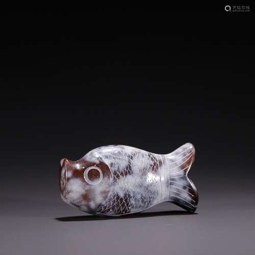 Type, ancient jade fish pendantSpecification: high 3.4 6.45 ...