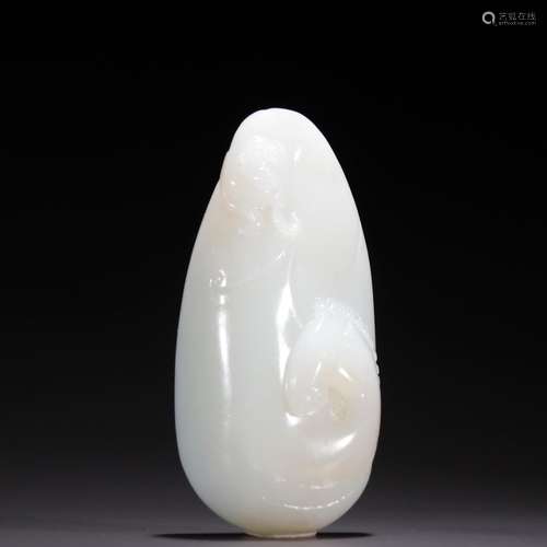 Hetian jade, seed makings immediately Hou Yuan stone carving...