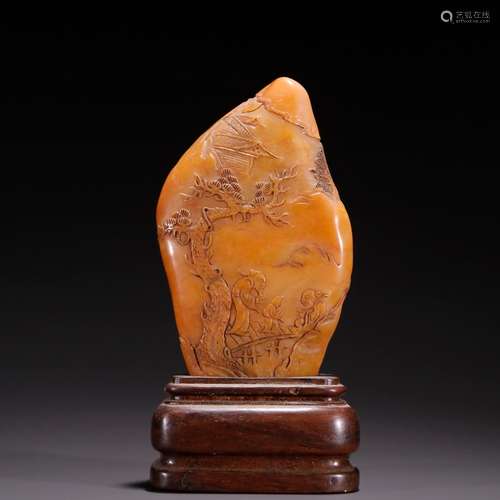 The original stone furnishing articles, field-yellow stone c...