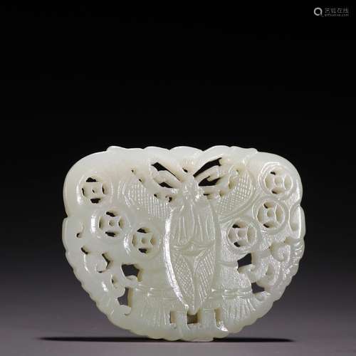 Hetian jade, hollow out the butterfly tattoo widgetsSpecific...