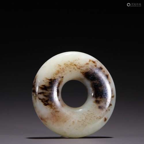 Hetian jade, black jade ringSpecification: high 5.4 1.2 diam...